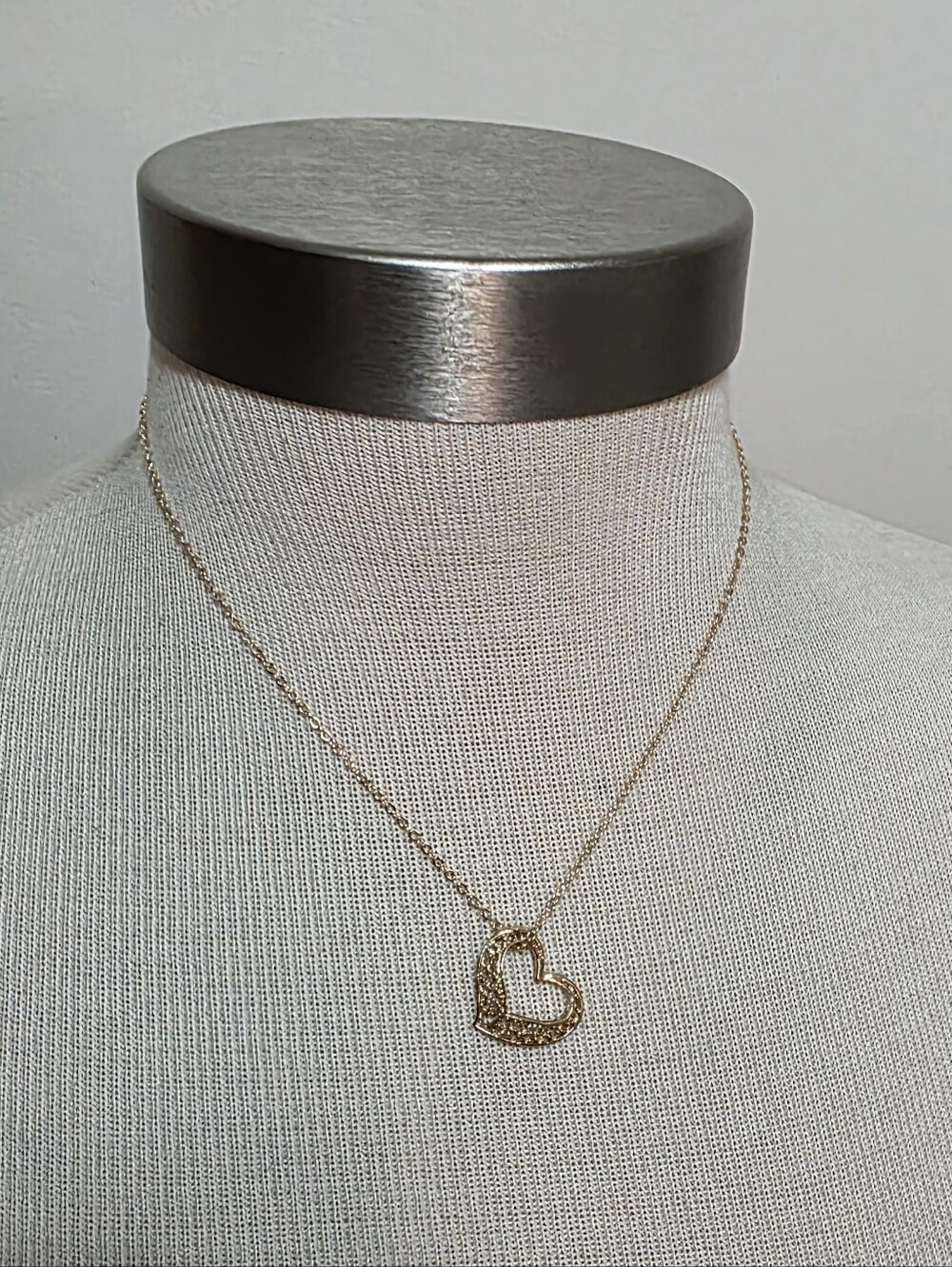 Open Heart Reticulated Heart Pendant Necklace